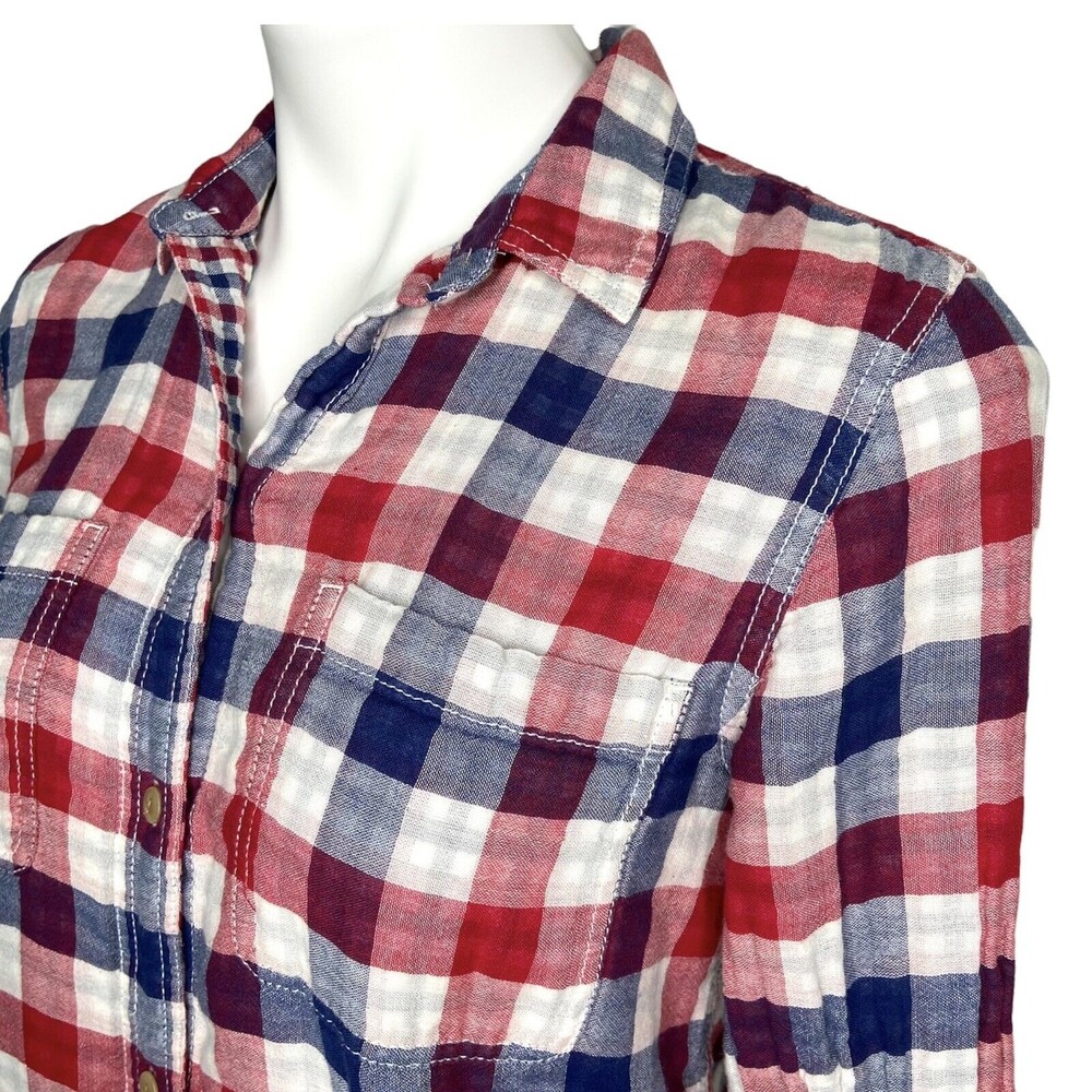 Madewell Button Down Ex-boyfriend Shirt Emmett Checks Plaid Size Small Checkered - Picture 2 of 10
